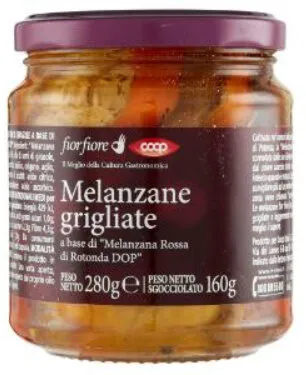 Melanzane grigliate a base di melanzana rossa di rotonda dop