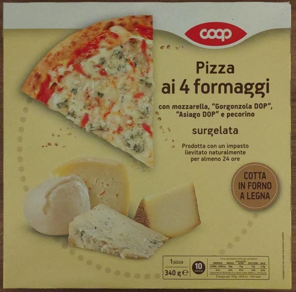 Pizza ai 4 Formaggi Surgelata