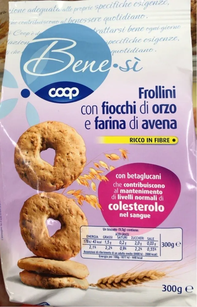 Frollini con fiocchi di orzo e farina di avena