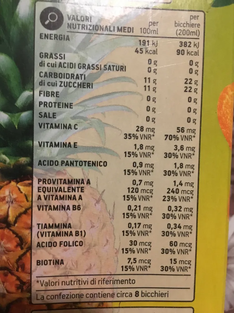succo ananas agrumi carota coop