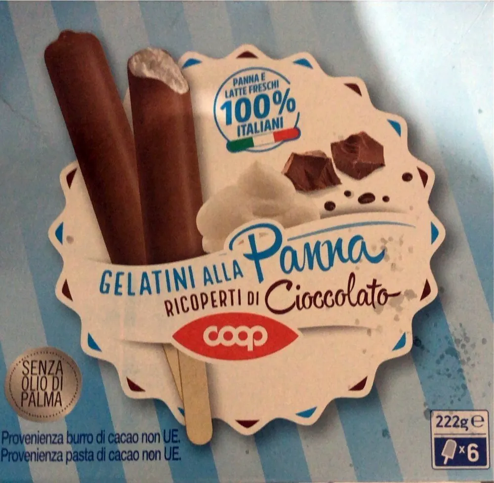 Gelatini alla panna ricoperti di cioccolato