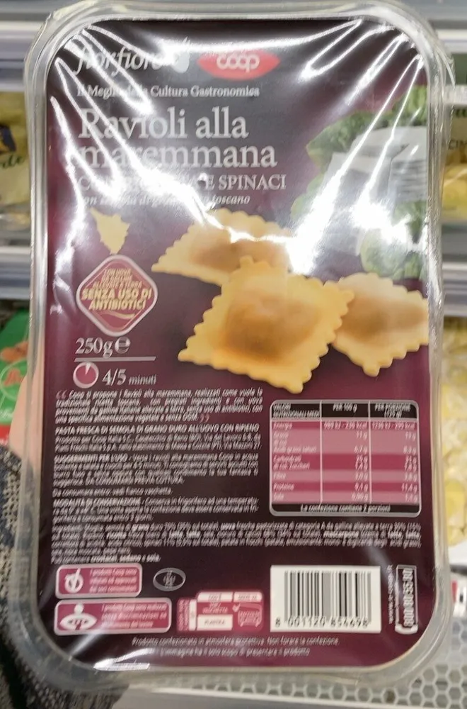 Ravioli alla maremmana con ricotta e spinaci