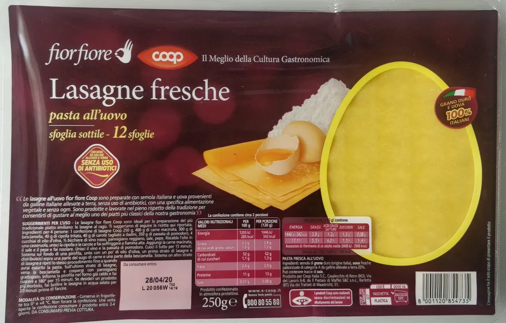 Lasagne fresche