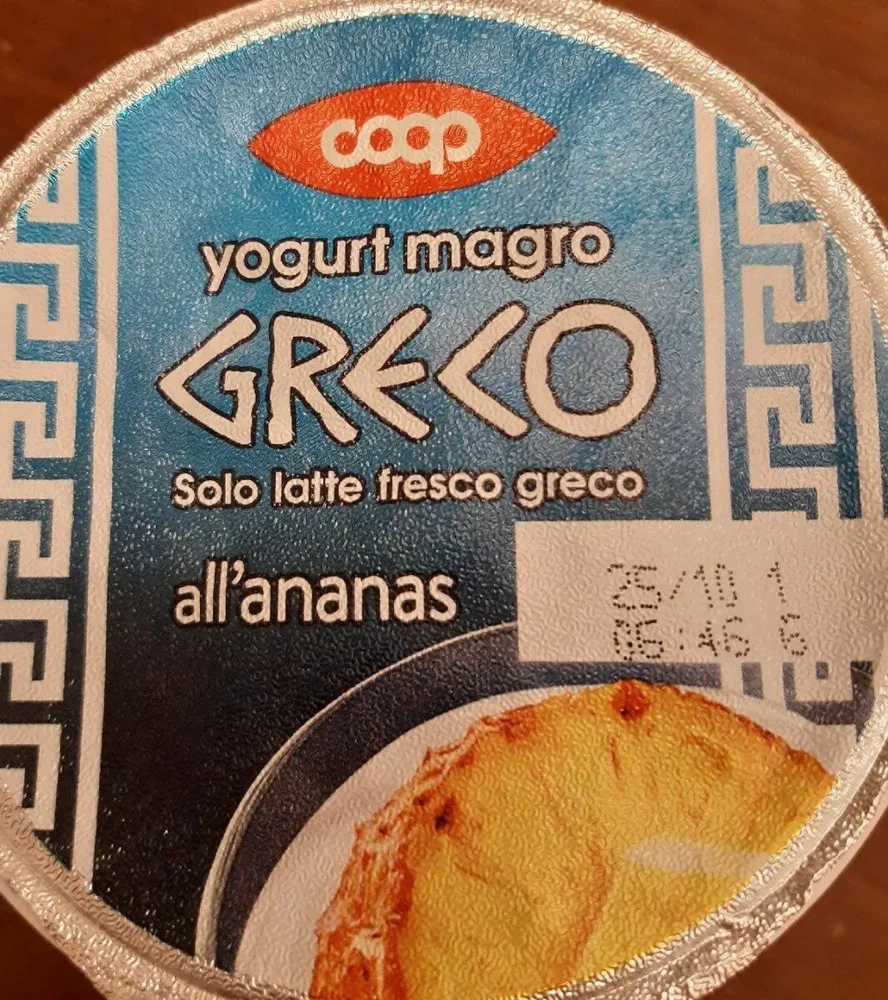 Coop Yogurt magro Greco all'ananas