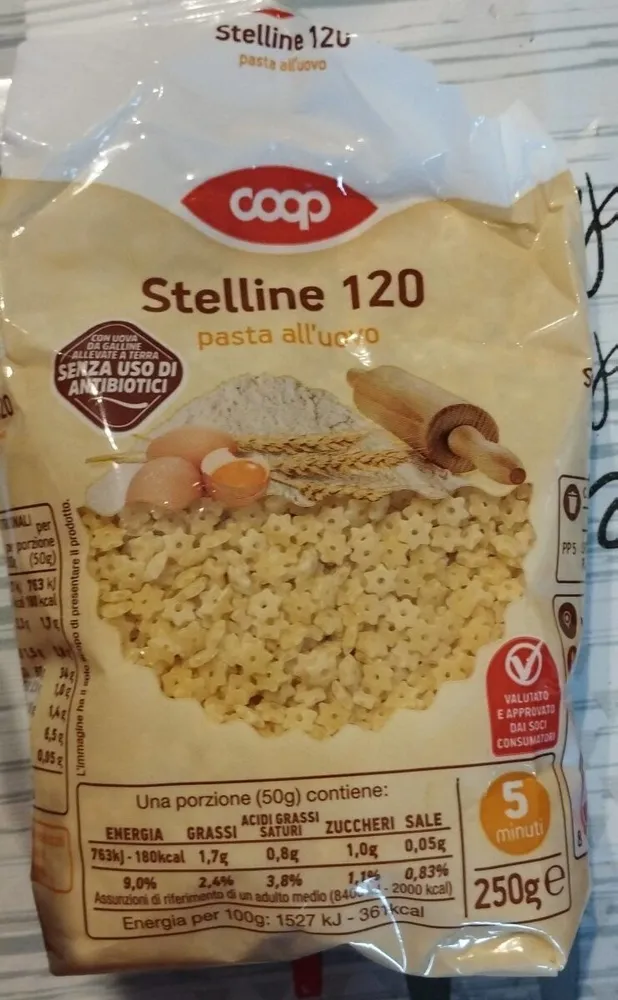 Stelline 120 pasta all'uovo