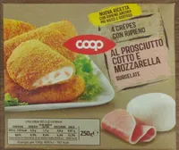 4 Crepes con Ripieno al Prosciutto Cotto e Mozzarella
