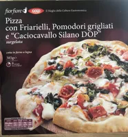 Pizza con friarielli, pomodori grigliati e caciocavallo