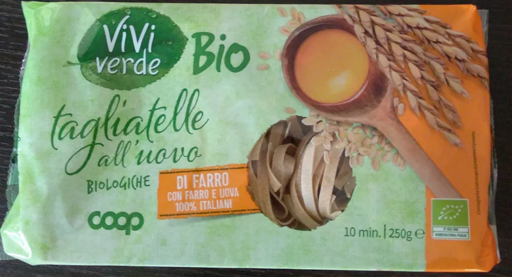 Tagliatelle all’uovo di farro biologiche
