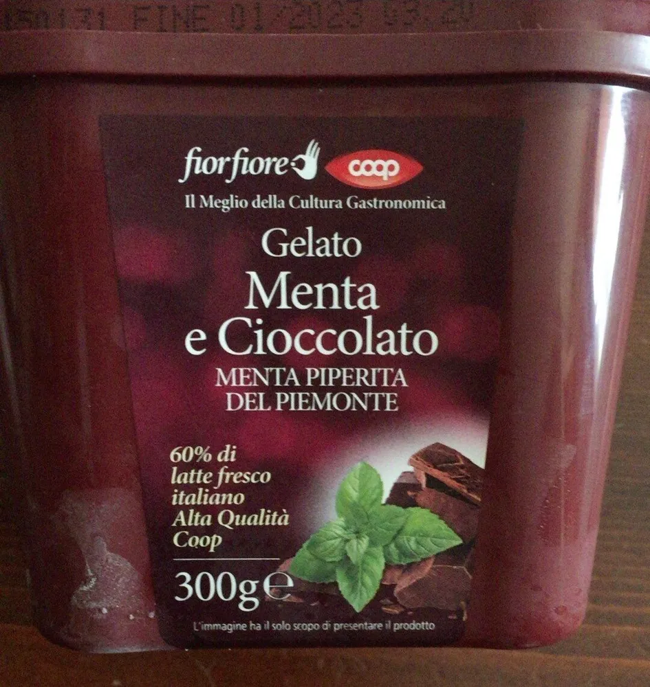Gelato menta e cioccolato