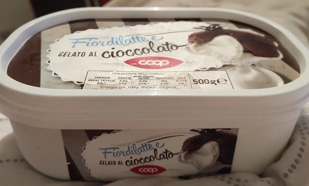 Fiordilatte e gelato al cioccolato