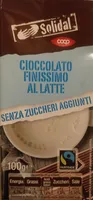 Cioccolato finissimo al latte senza zuccheri aggiunti