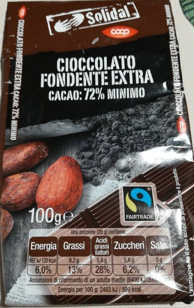 Cioccolato fondente extra Solidal