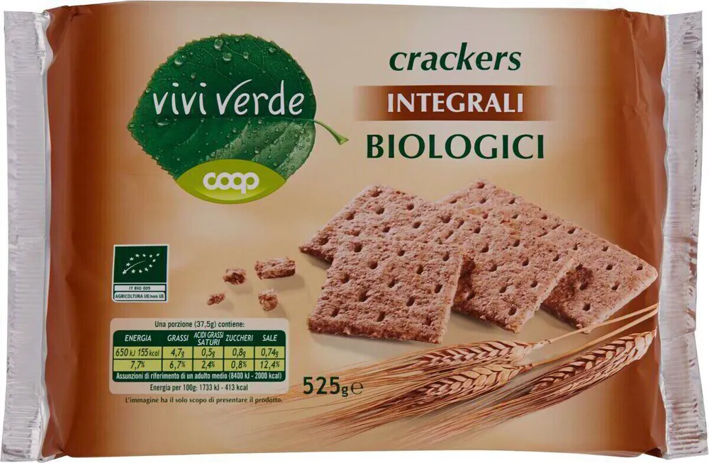 Crackers integrali biologici