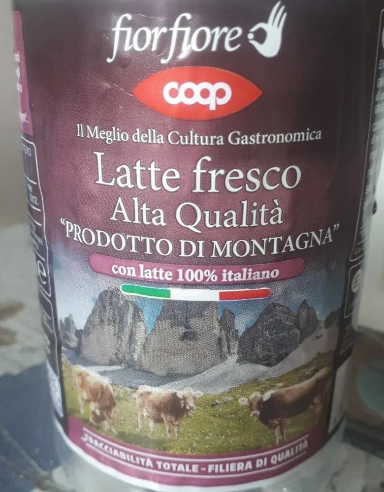 Latte fresco alta qualità “prodotto di montagna"