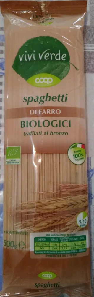 spaghetti di farro biologici