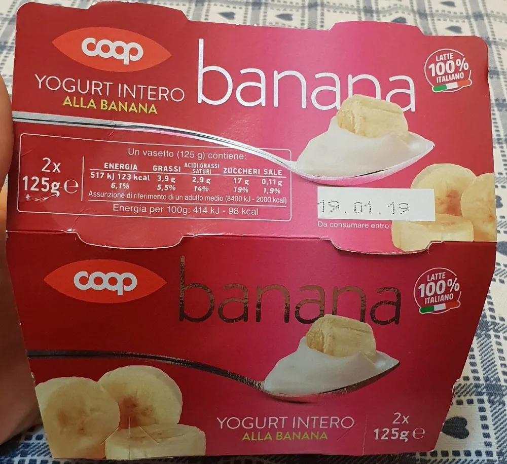 Yogurt intero alla banana