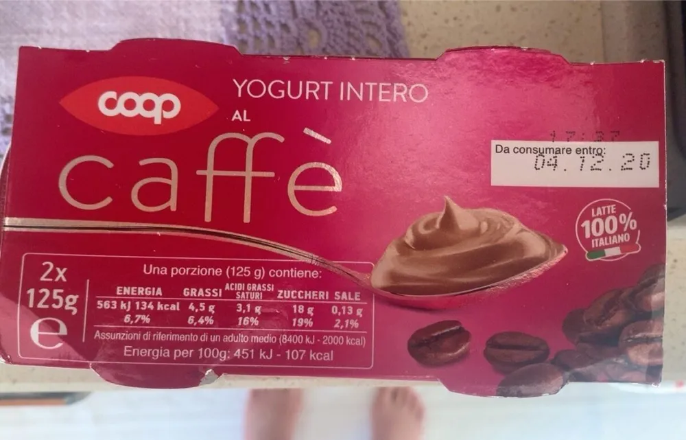 Yogurt intero al caffe