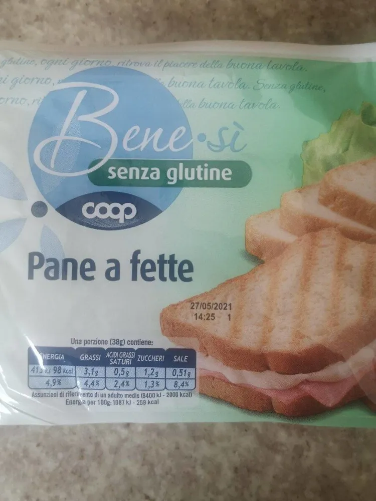 Bene sì pane a fette senza glutine