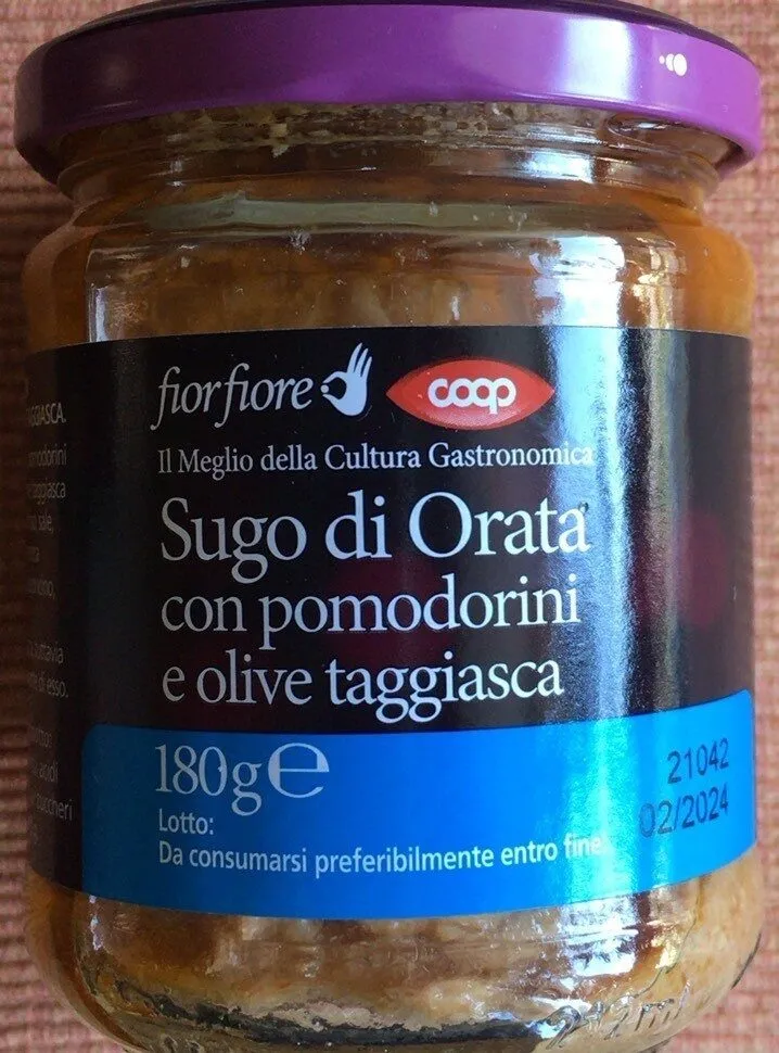 Sugo di Orata con pomodorini e olive taggiasche