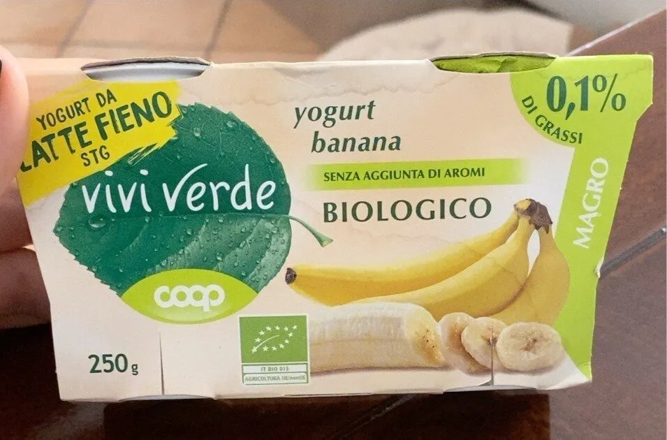 Yogurt banana biologico magro