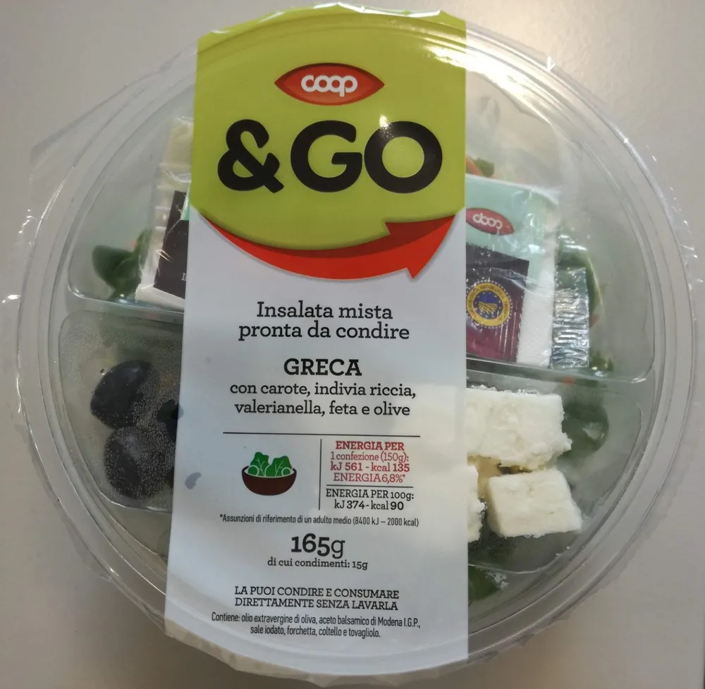 Insalata mista pronta da condire GRECA