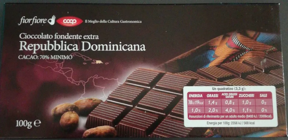 Cioccolato fondente extra Republica Dominicana