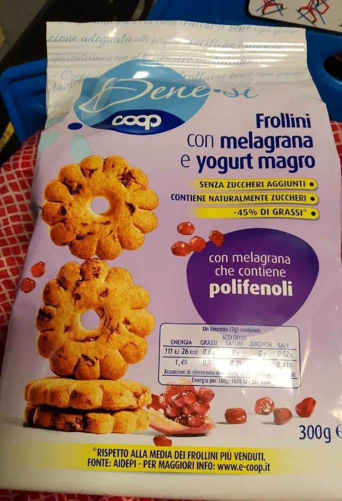 Frollini con melagrana e yogurt