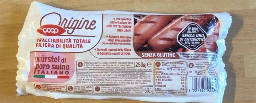 Würstel di puro suino italiano