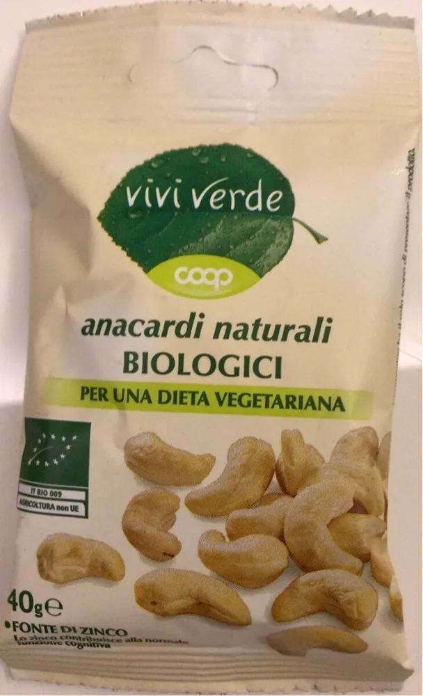 Anacardi naturali biologici