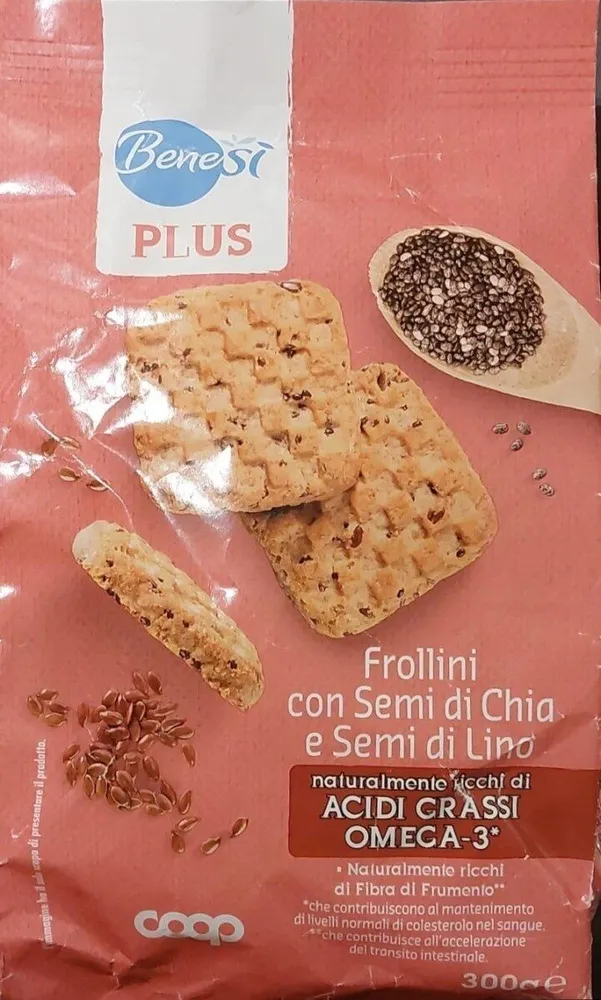 Frollini con semi di chia e semi di lino