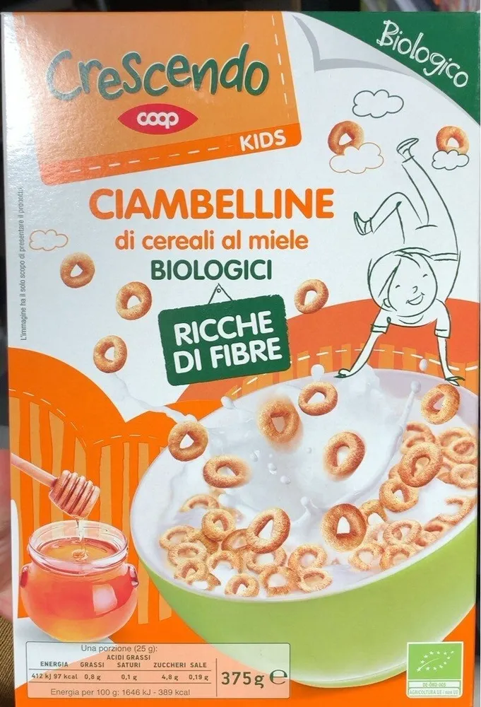 Ciambelline di cereali al miele biologici