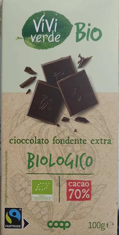Cioccolato fondente extra biologico 70%