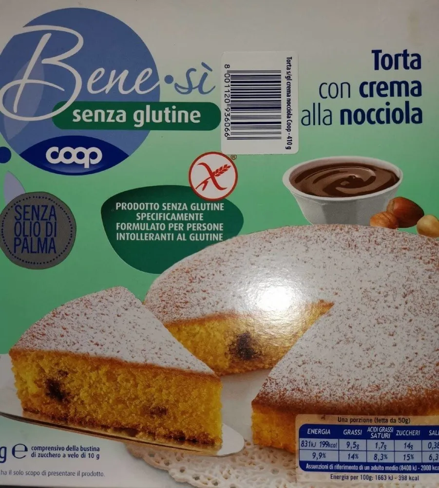 torta con crema alla nocciola
