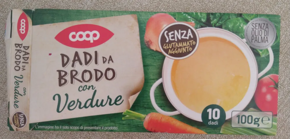 Dadi da brodo con verdure
