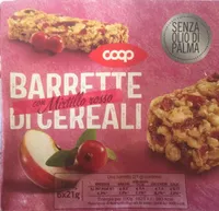 Barrette di cereali con mirtillo roso