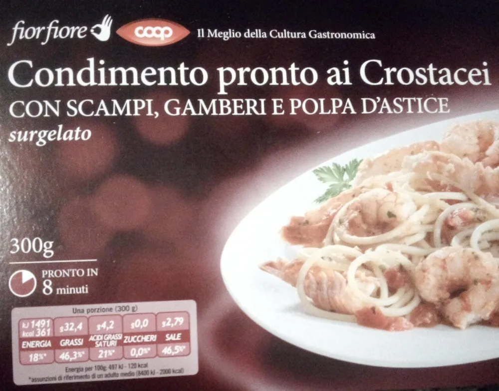 Condimento pronto ai crostacei