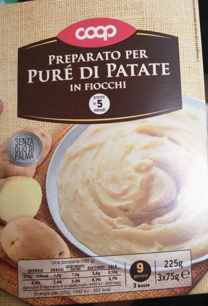 Preparato per purè di patate in fiocchi