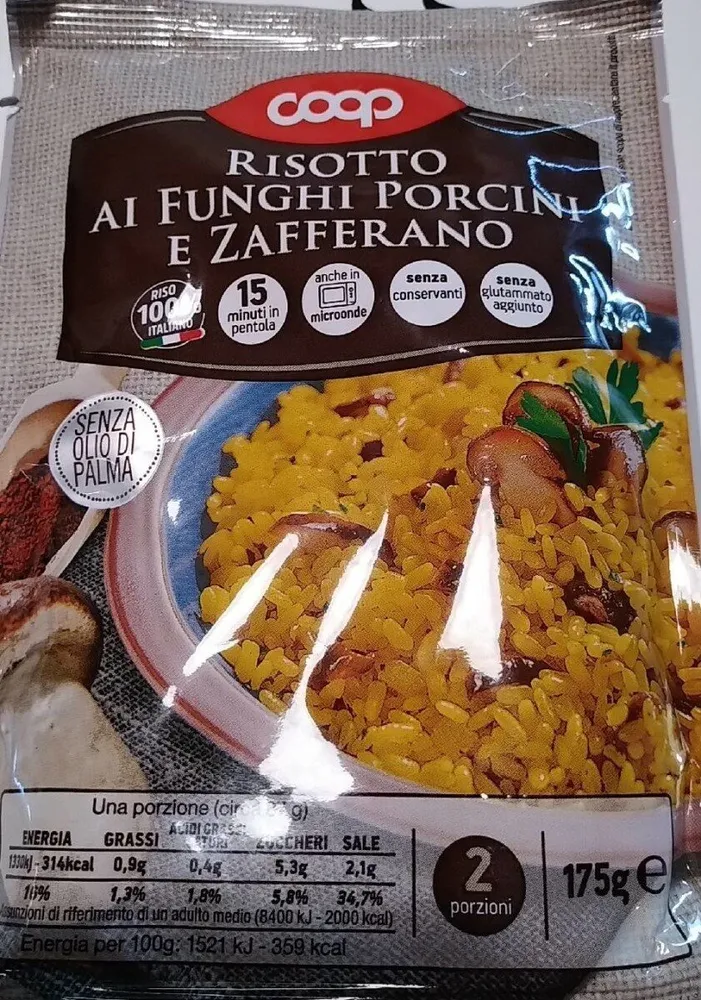 Risotto ai funghi porcini e zafferano