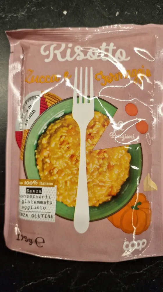 risotto  zucca et formaggio