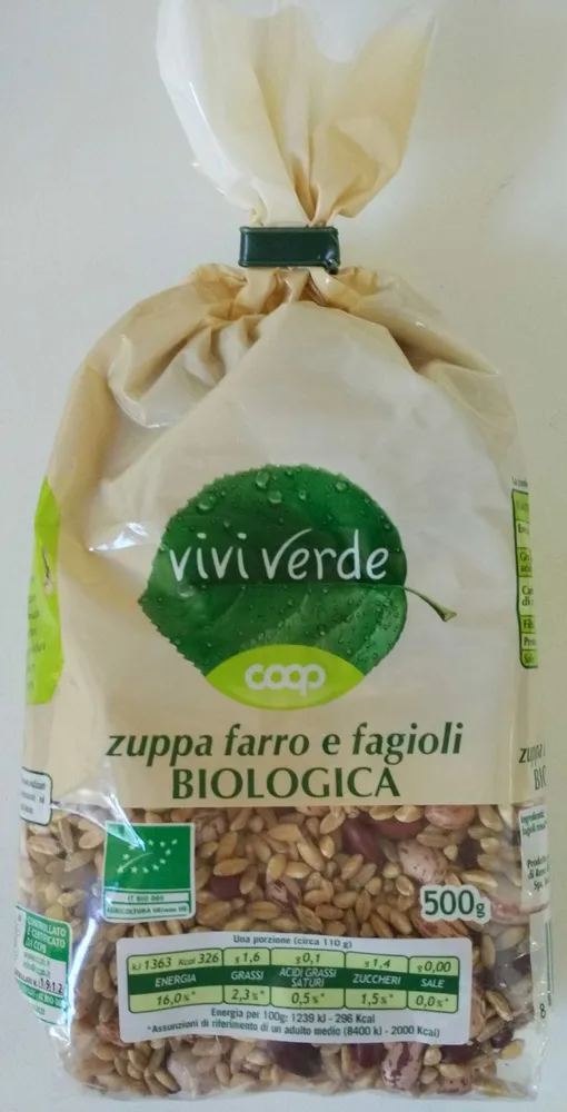 zuppa farro e fagioli Biologica