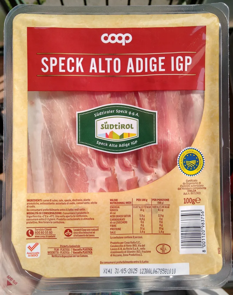 Speck Alto Adige IGP
