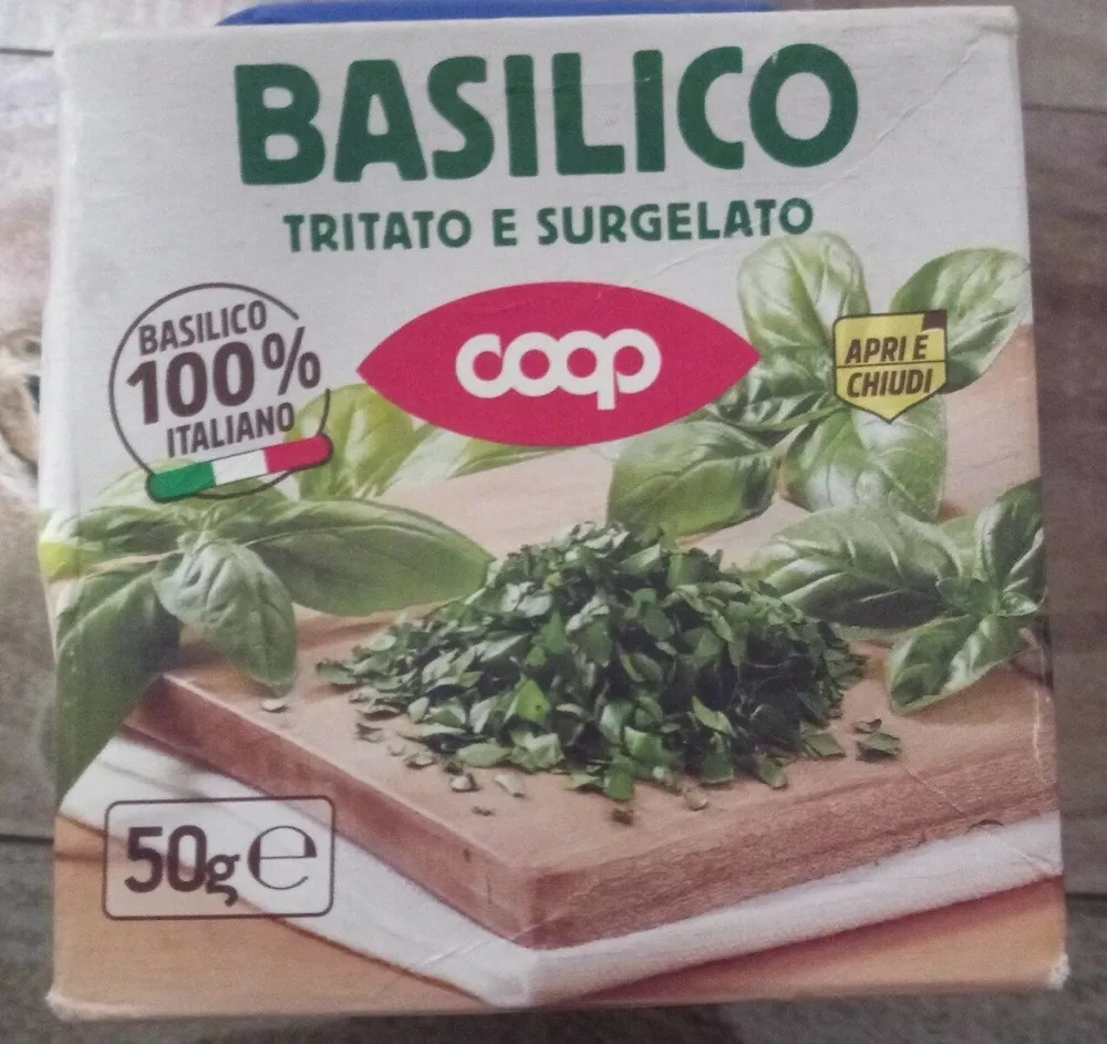 Basilico tritato e surgelato