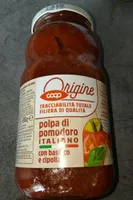 Polpa di pomodoro italiano con basilico e cipolla