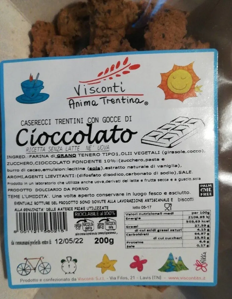 Caserecci trentini con gocce di cioccolato