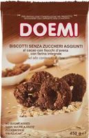 Biscotti senza zuccheri aggiunti al cacao con