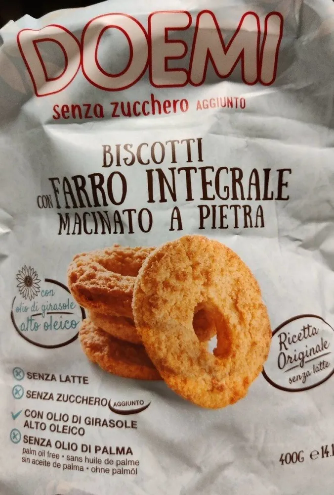 Biscotti con farro integrale macinato a pietra