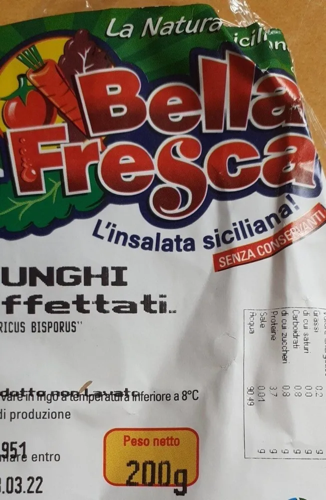 funghi affettati