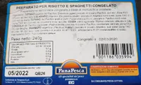 Preparato per risotto e spaghetti congelato