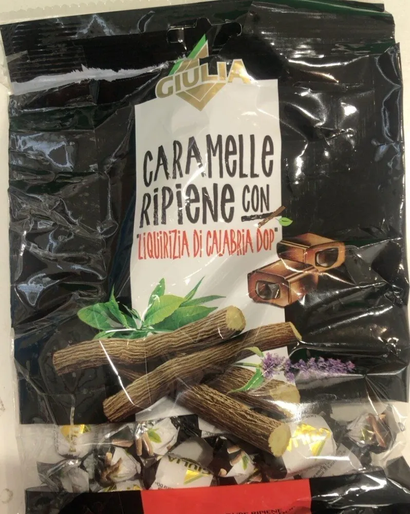 Caramelle ripiene con liquirizia di calabria dop