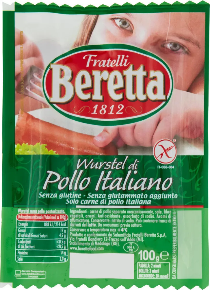 Wurstel di pollo italiano